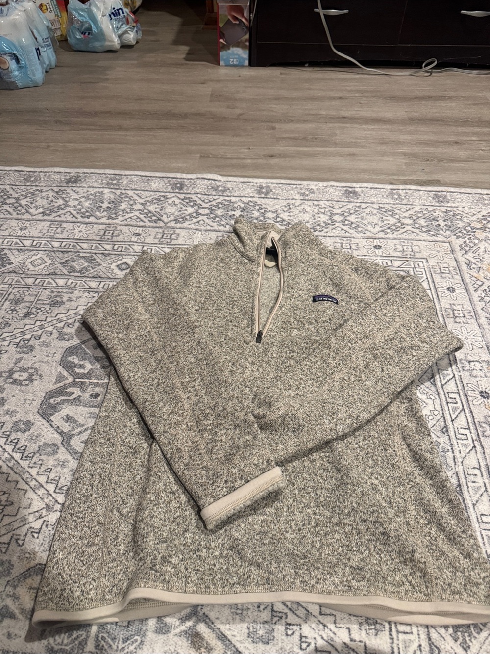 Patagonia Men’s Heather Gray Quarter-Zip Fleece Pullover